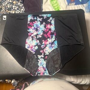 Torrid Floral High-Waisted Swim Bottoms